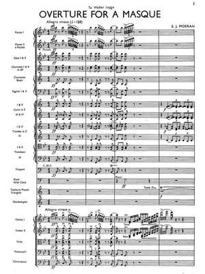 Moeran, Ernest John: Overture for a Masque for orchestra