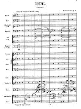 Goetz, Hermann: Nenie Op. 10 for choir and orchestra
