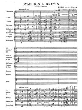 Jelinek, Hanns: Symphonia Brevis Op. 16