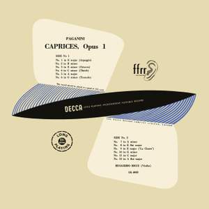 Paganini: Caprices for Solo Violin (1950 Mono Recording)
