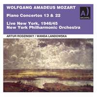Wanda Landowska and Artur Rodzinsky live Mozart Piano Concertos 13 and 22