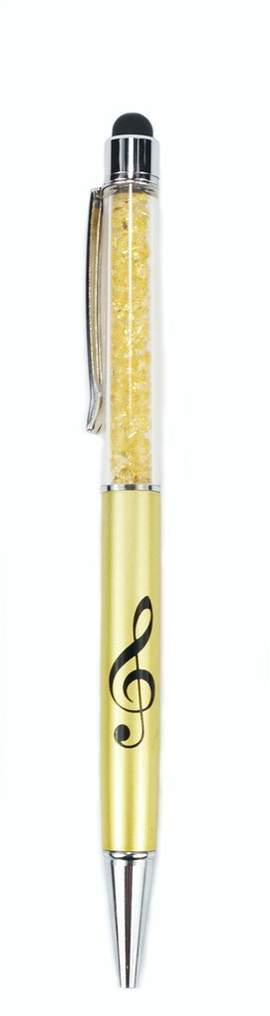 Stylus pen g-clef gold/crystal