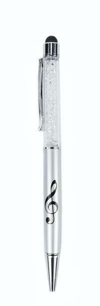 Stylus Pen g-clef silver/crystal