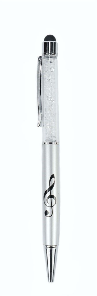 Stylus Pen g-clef silver/crystal