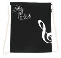 Drawstring bag g-clef black
