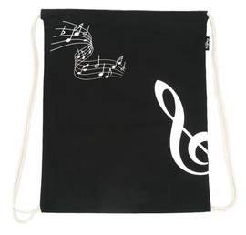 Drawstring bag g-clef black