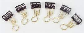 Binder Clip quaver gold 6 pcs