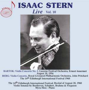 Bartok; Berg; Brahms; Schubert; Ferguson; Beethoven: Isaac Stern, Live, Vol. 10