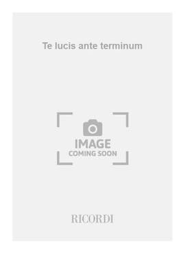 Alberto Colla: Te lucis ante terminum