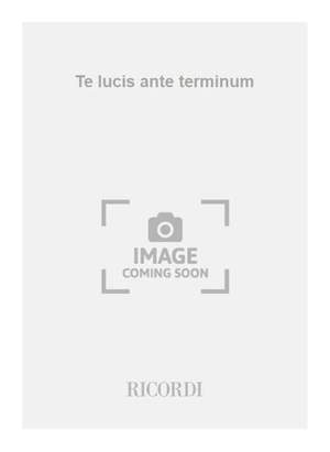 Alberto Colla: Te lucis ante terminum