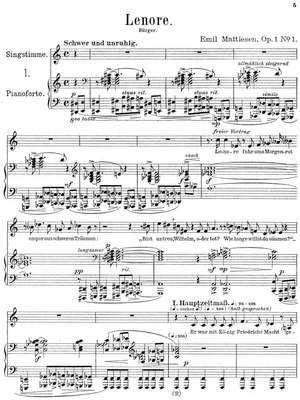 Mattiesen, Emil: Balladen vom Tod op. 1 for voice and piano