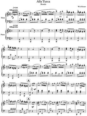 Mozart, Wolfgang Amadeus: Rondo alla Turca from the Sonata A major KV 331