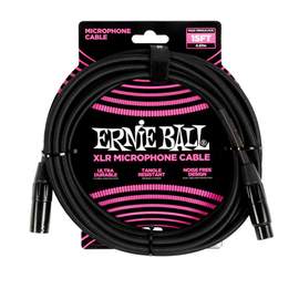 Ernie Ball 15ft Braided Xlr Microphone Cable Black
