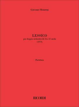 Giacomo Manzoni: Lessico