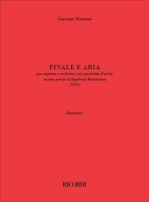 Giacomo Manzoni: Finale e aria