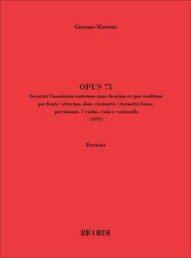 Giacomo Manzoni: Opus 75