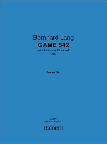 Bernhard Lang: Game 542