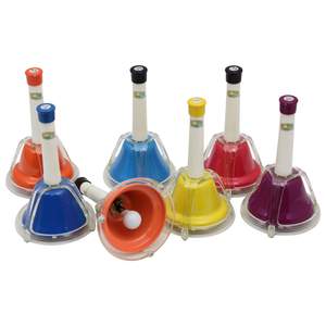 Percussion Workshop colour combi hand bells set of 7 extra notes