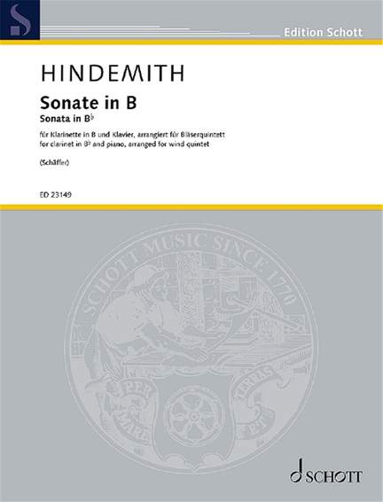 Hindemith, P: Sonate in B