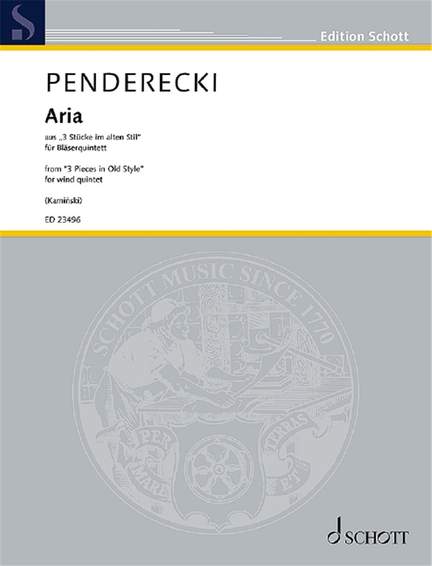 Penderecki, K: Aria