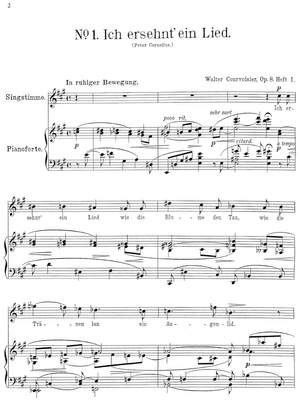 Courvoisier, Walter: Sieben Gesänge von Peter Cornelius op. 8 for voice and piano