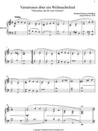 Schwarz-Schilling, Reinhard: Drei frühe Klavierstücke (Allegretto Grazioso; Menuett im doppelten Kontrapunkt; Variationen über ein Weihnachtslied)