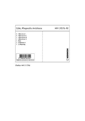 Goetz, A: Rhapsodia Andalusia