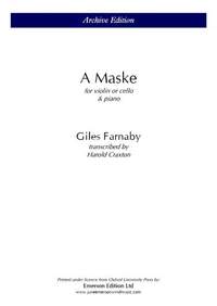 Giles Farnaby: A Maske