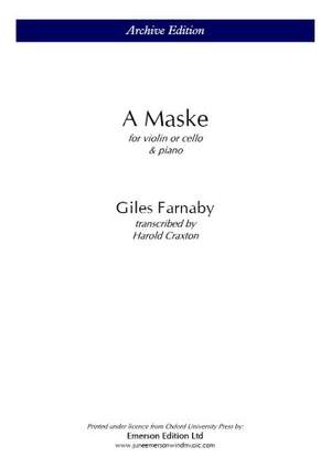 Giles Farnaby: A Maske