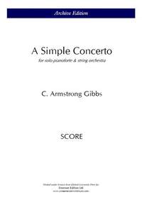 Armstrong Gibbs, C.: A Simple Concerto (Score)