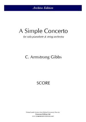 Armstrong Gibbs, C.: A Simple Concerto (Score)
