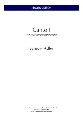 Adler, Samuel: Canto I