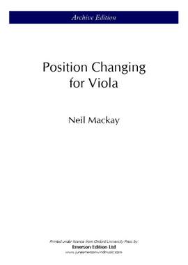 Mackay, Neil: Position Changing For Viola