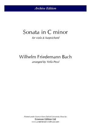 Bach, Wilhelm Friedemann: Sonata In C Minor