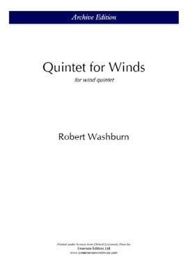 Washburn, Robert: Quintet For Winds