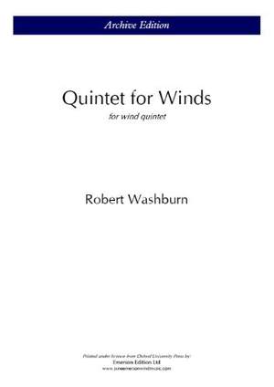 Washburn, Robert: Quintet For Winds