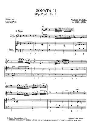 Babell, William: Sonata No.2 In C Minor