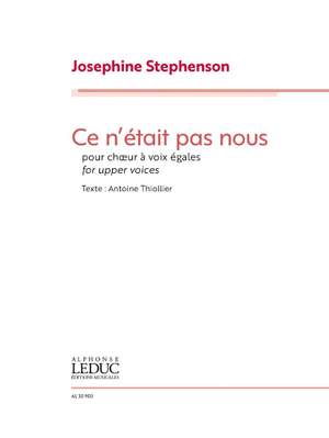 Josephine Stephenson: Ce n'était pas nous