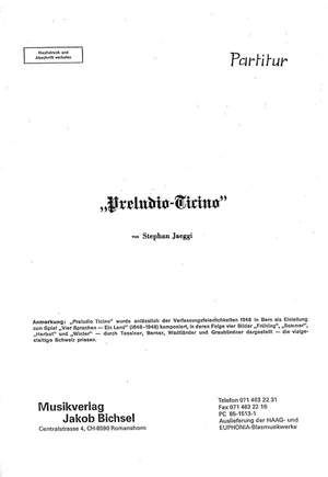 Stephan Jaeggi: Preludio Ticino