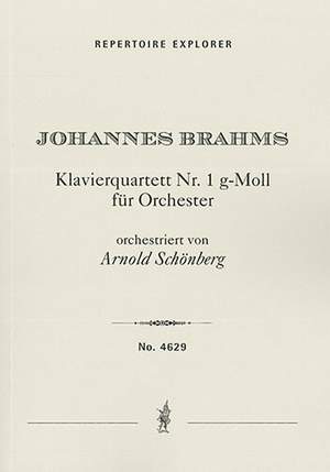 Brahms, Johannes / orch. Schönberg, Arnold: Piano Quartet in G minor for Orchestra