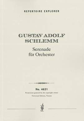 Schlemm, Gustav Adolf: Serenade for orchestra