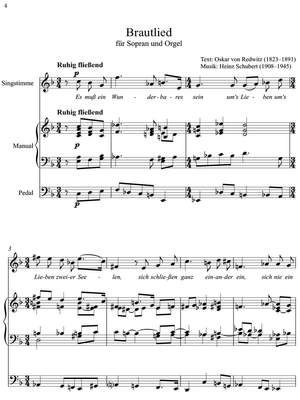 Schubert, Heinz: Brautlied for soprano and organ
