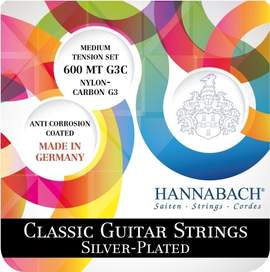 Hannabach Strings for classic guitar 600 G3C  G3 CARBON Set