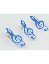 Clip g-clef blue 7cm