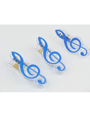 Clip g-clef blue 7cm