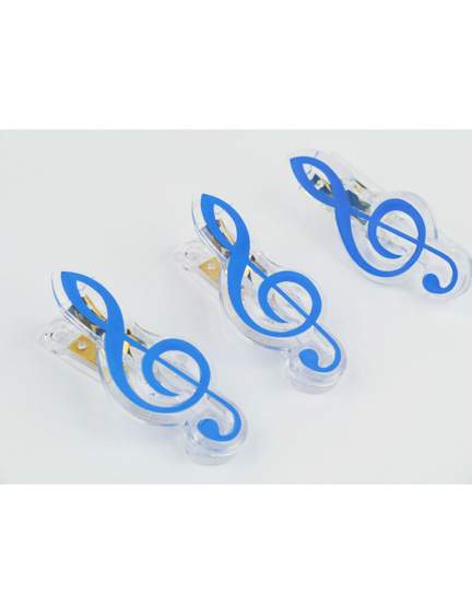 Clip g-clef blue 7cm