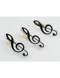 Clip g-clef black 7cm