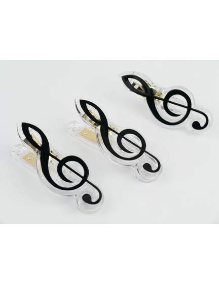 Clip g-clef black 7cm