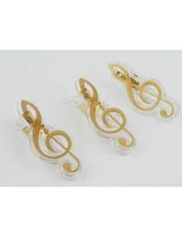 Clip g-clef golden 7cm