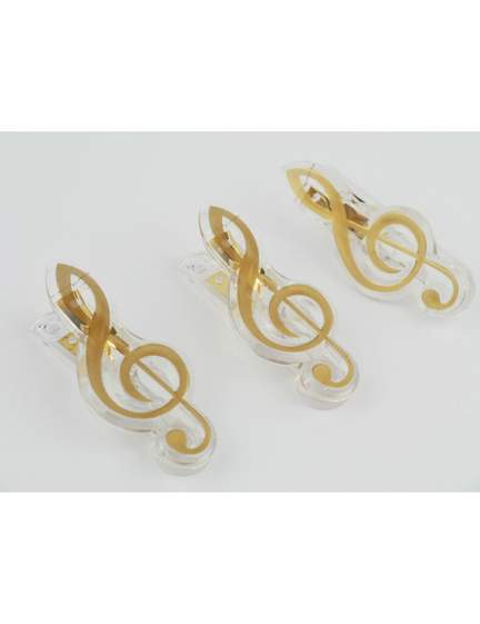 Clip g-clef golden 7cm